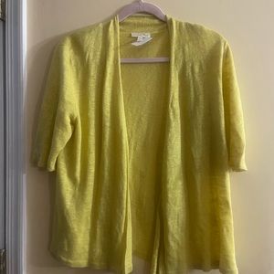 Eileen Fisher linen slub cardigan, EUC